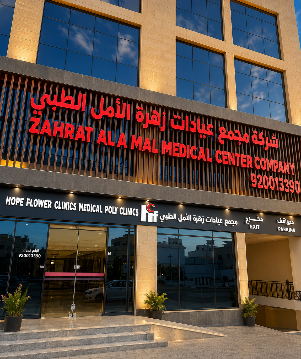 The Zahrat Al Amal Medical Center building in Riyadh